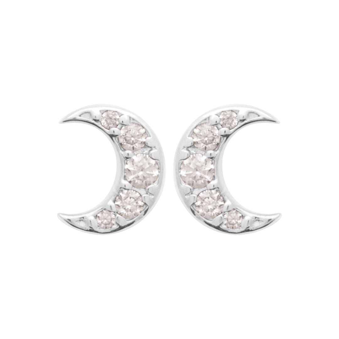 Boucles d'oreilles Argent 925 & OZ Lune