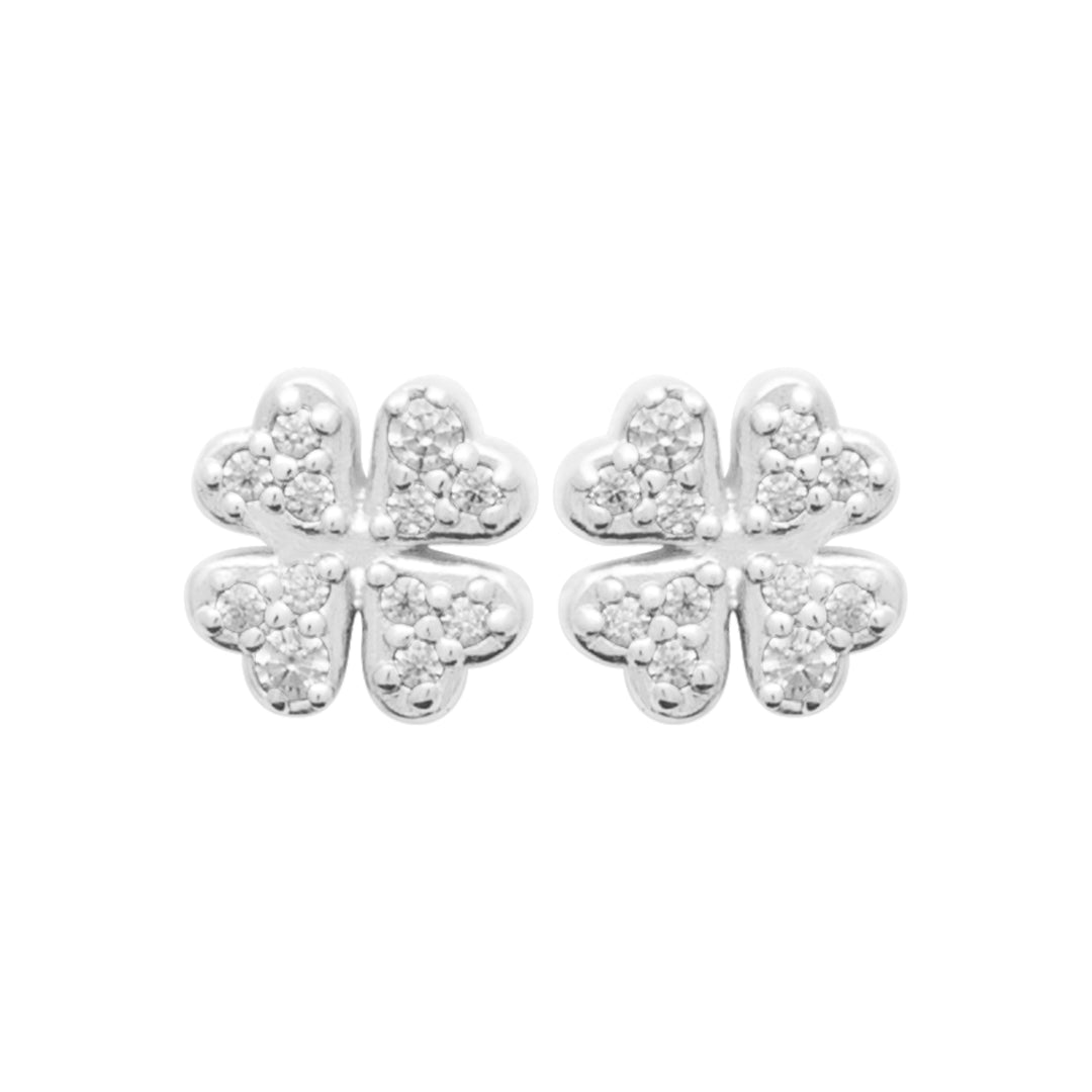 Boucles d'oreilles Argent 925 & OZ forme trèfle Lucky