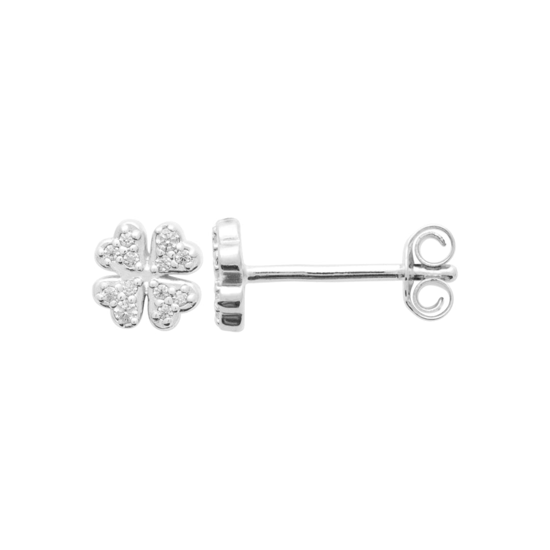 Boucles d'oreilles Argent 925 & OZ forme trèfle Lucky