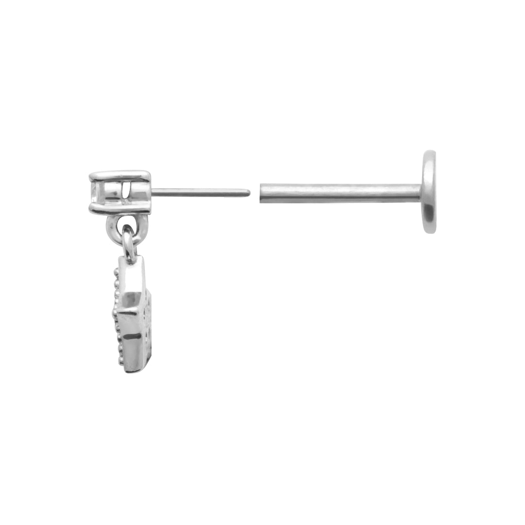 Piercing Argent 925 & Oz Tige Titane Avel