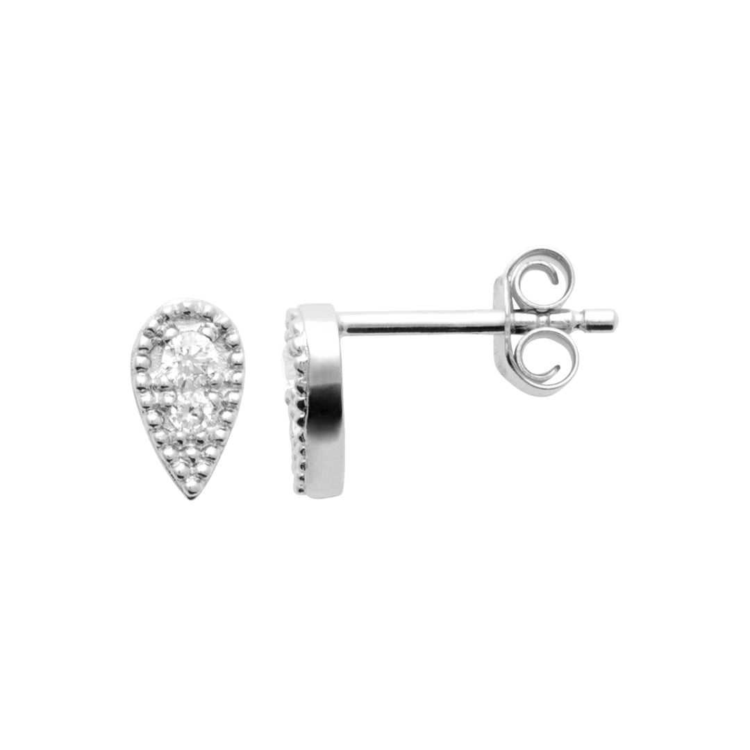 Boucles d'oreilles Argent 925 & OZ forme goutte Forest