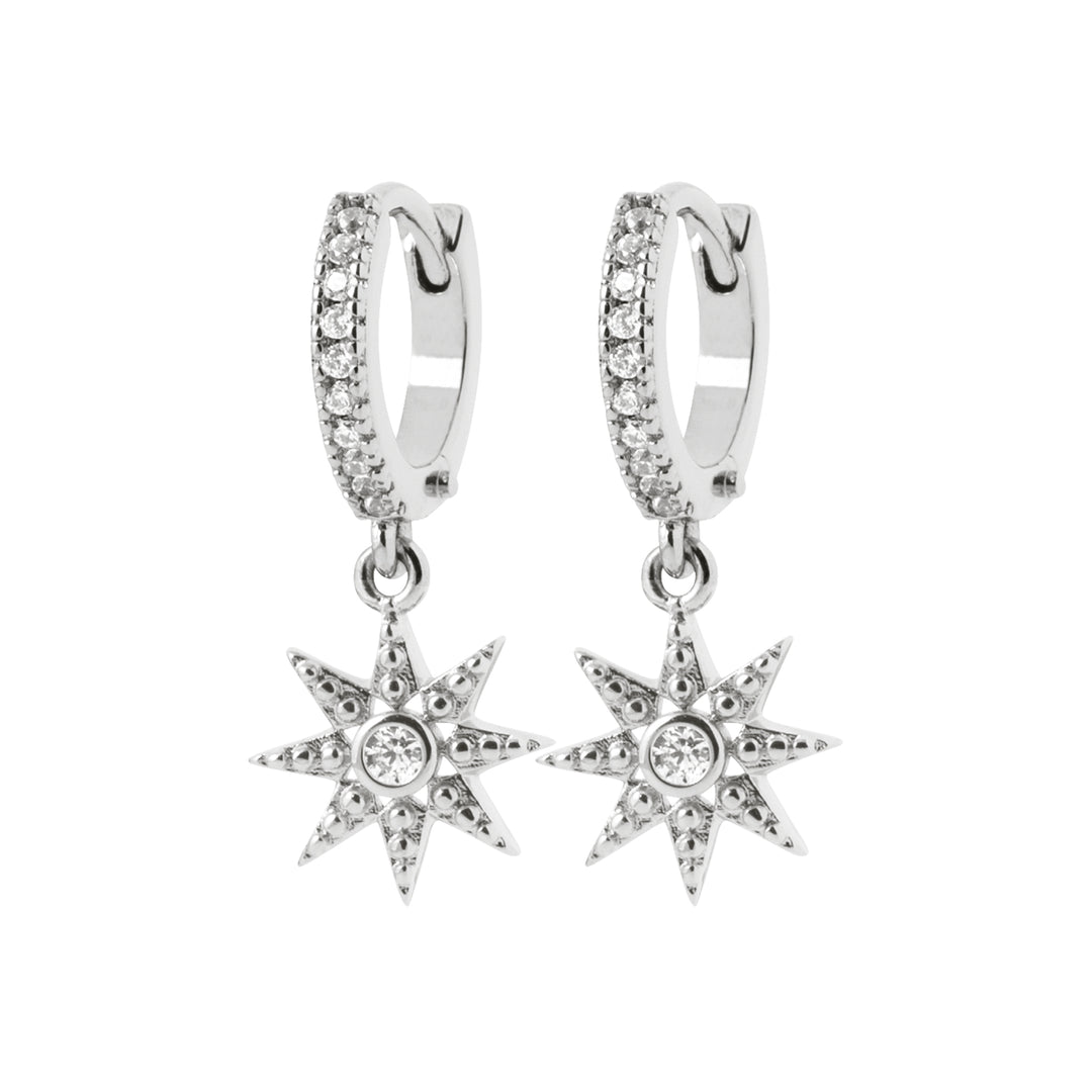 Boucles d'oreilles Argent 925 créoles pampille & OZ Iris