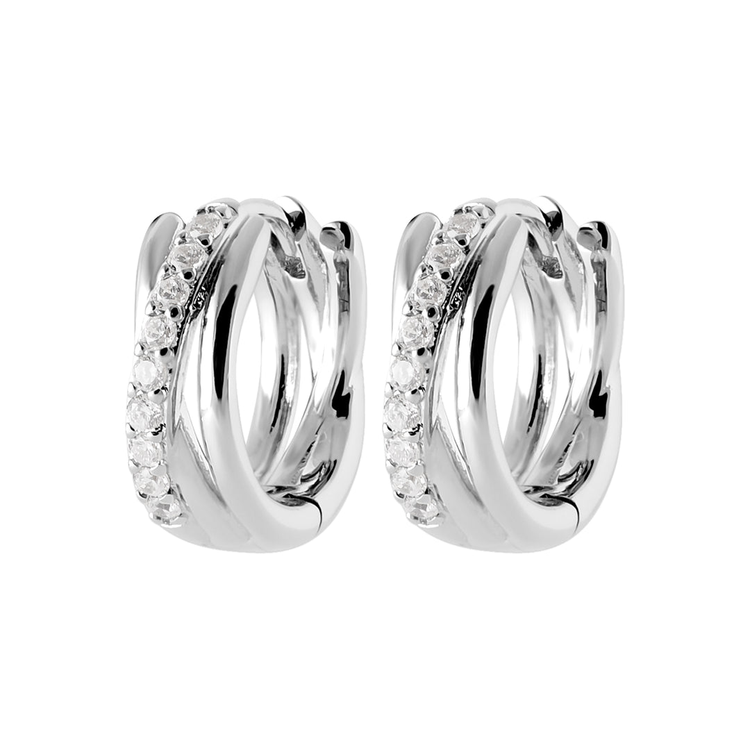 Boucles d'oreilles Argent 925 créoles & Oz Mistral