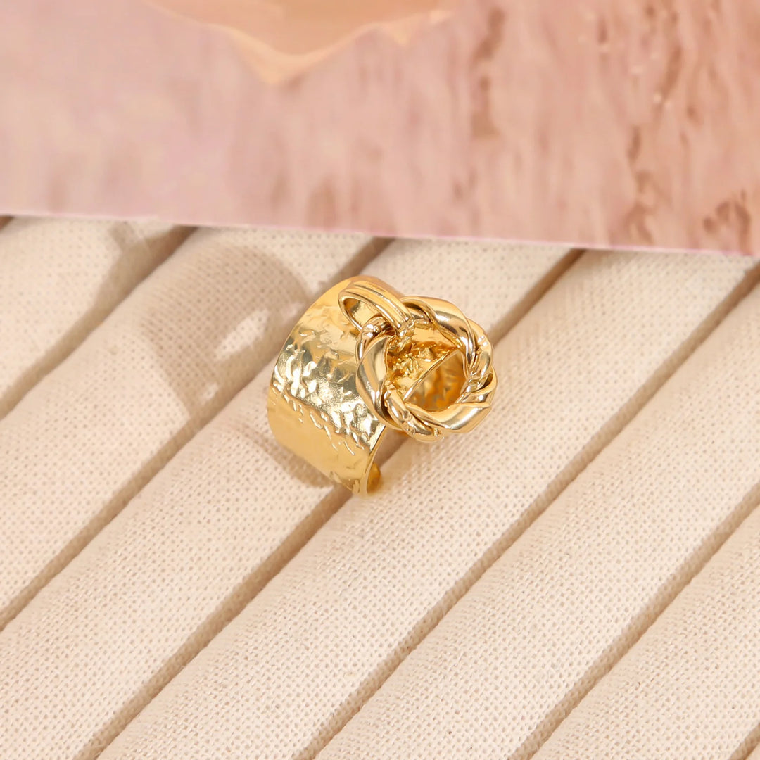 Bague Acier inoxydable doré femme Nube
