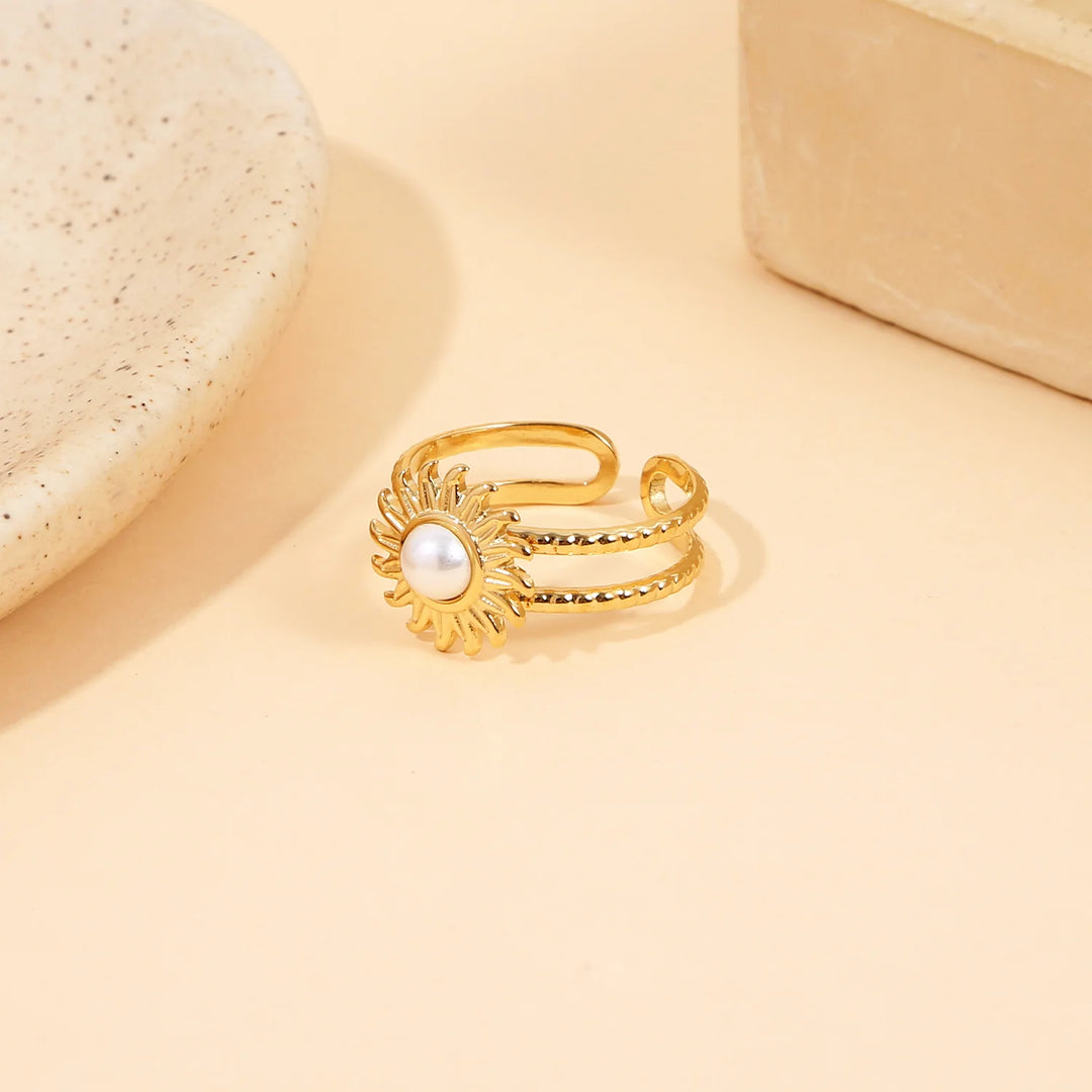 Bague Acier inoxydable doré femme Daylight