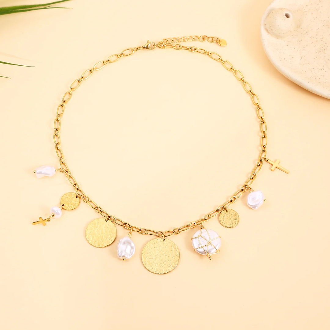 Collier Acier inoxydable doré femme Auréa