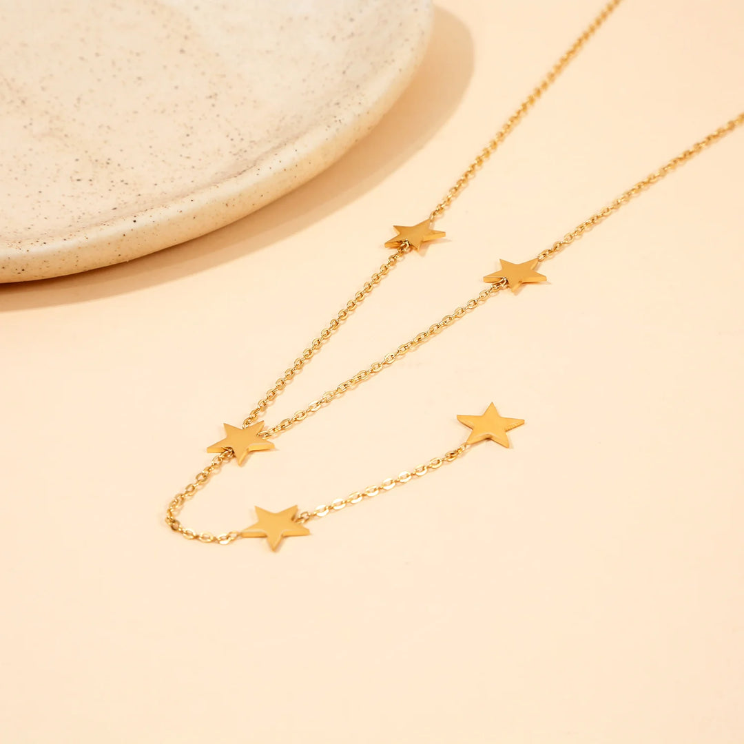 Collier Acier inoxydable doré femme cravate Ciellito