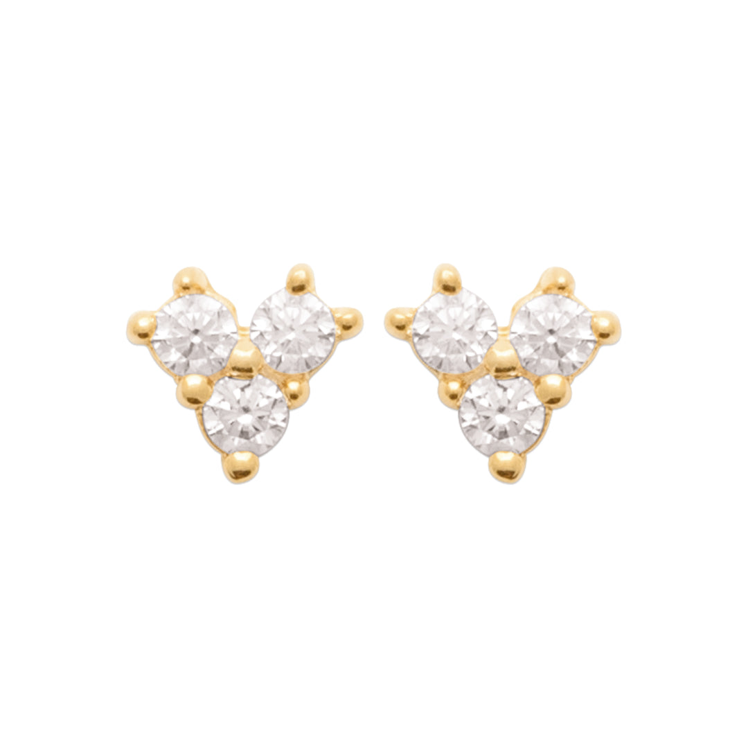 Boucles d'oreilles Plaqué Or puces losange Alya