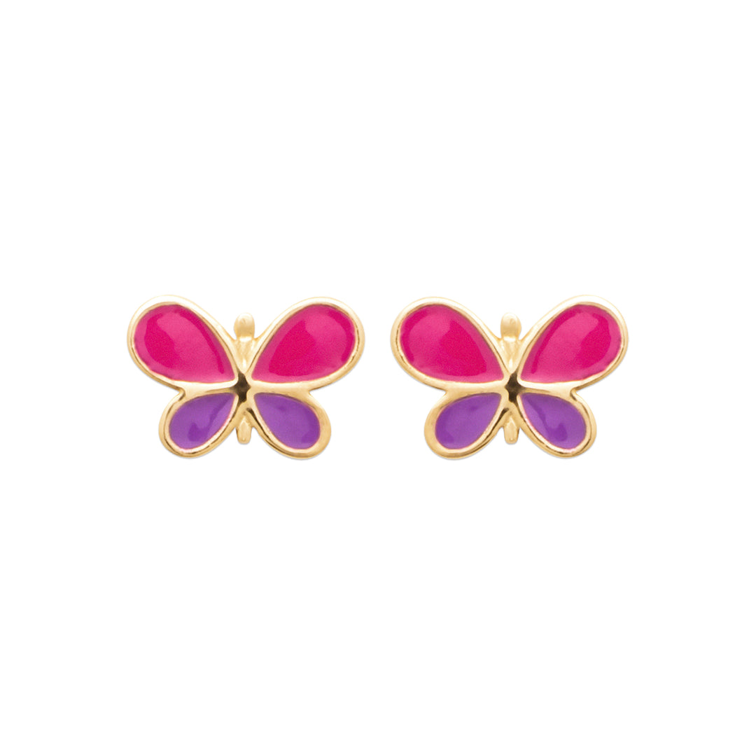 Boucles d'oreilles Plaqué or enfant Butterfly