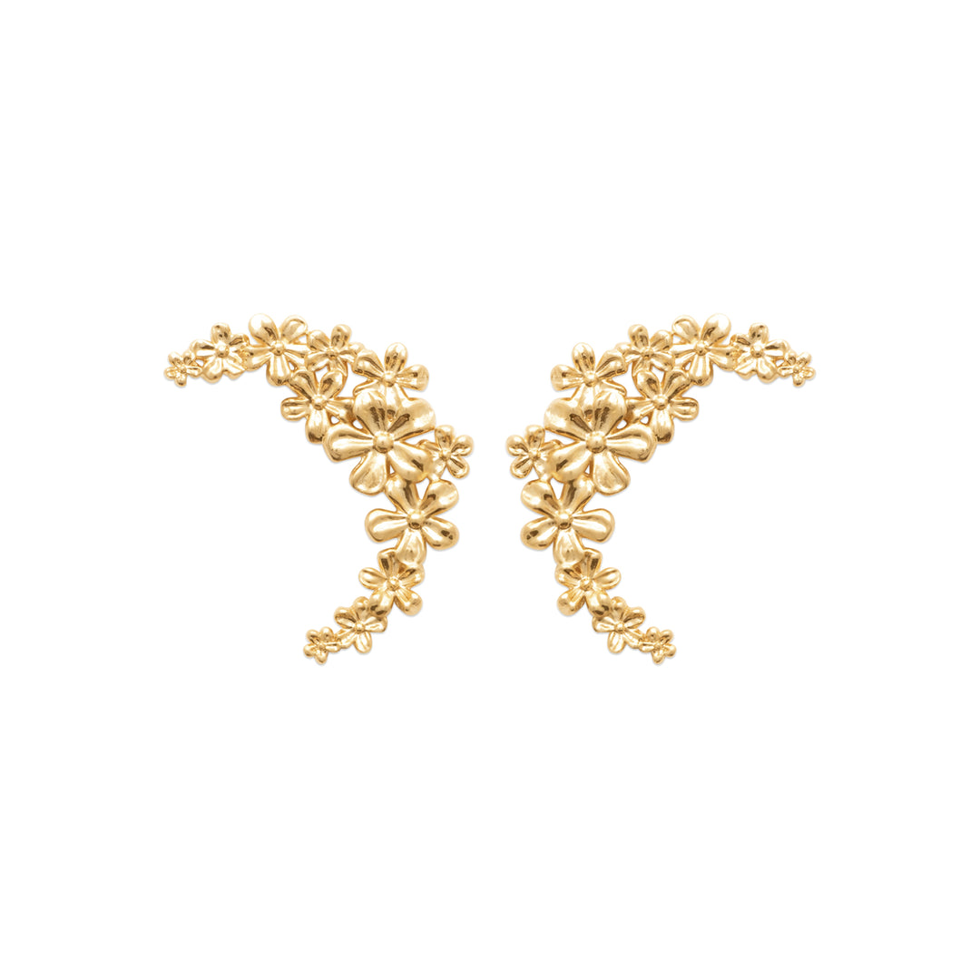 Boucles d'oreilles Plaqué or Botanica