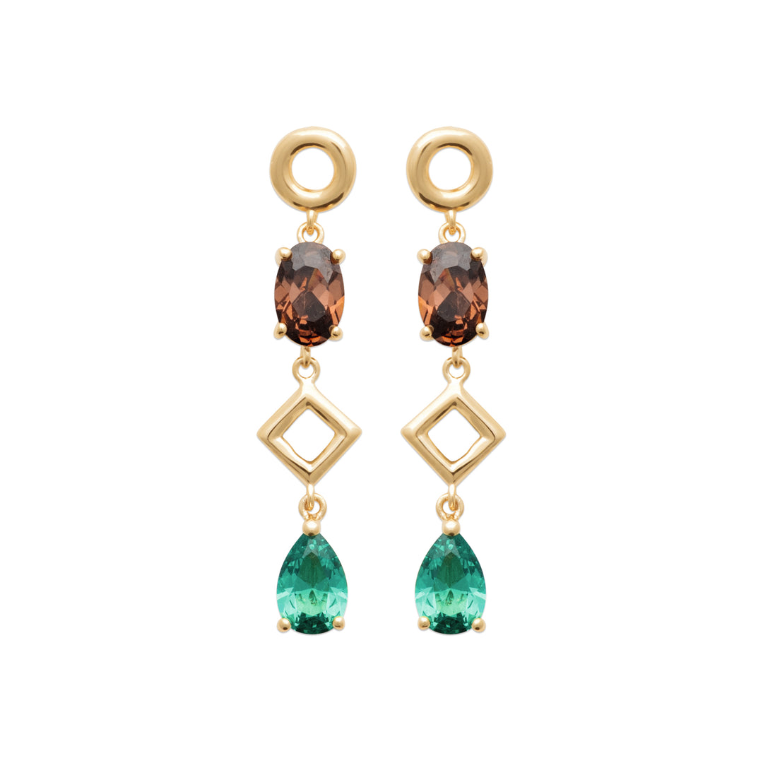 Boucles d'oreilles Plaqué or & OZ pampille Serena