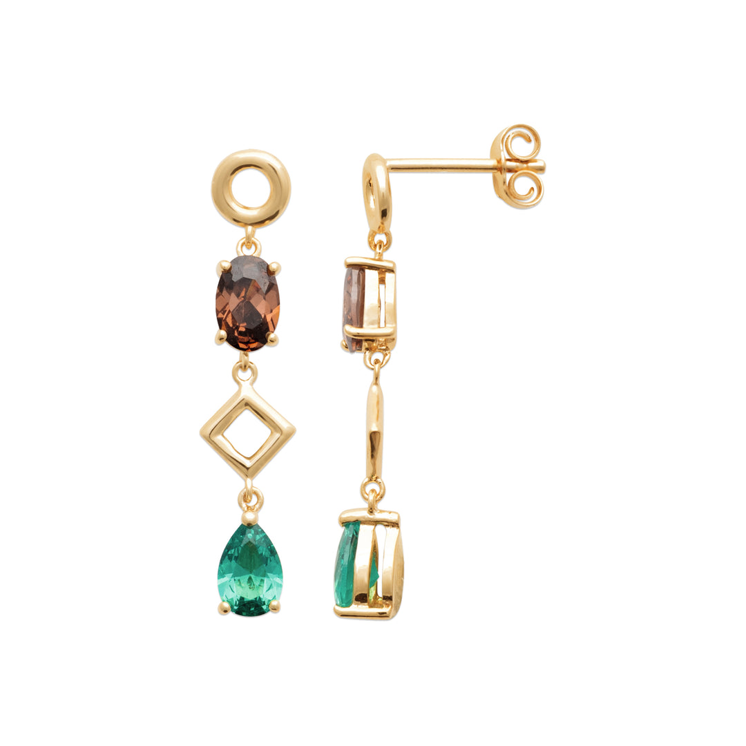 Boucles d'oreilles Plaqué or & OZ pampille Serena