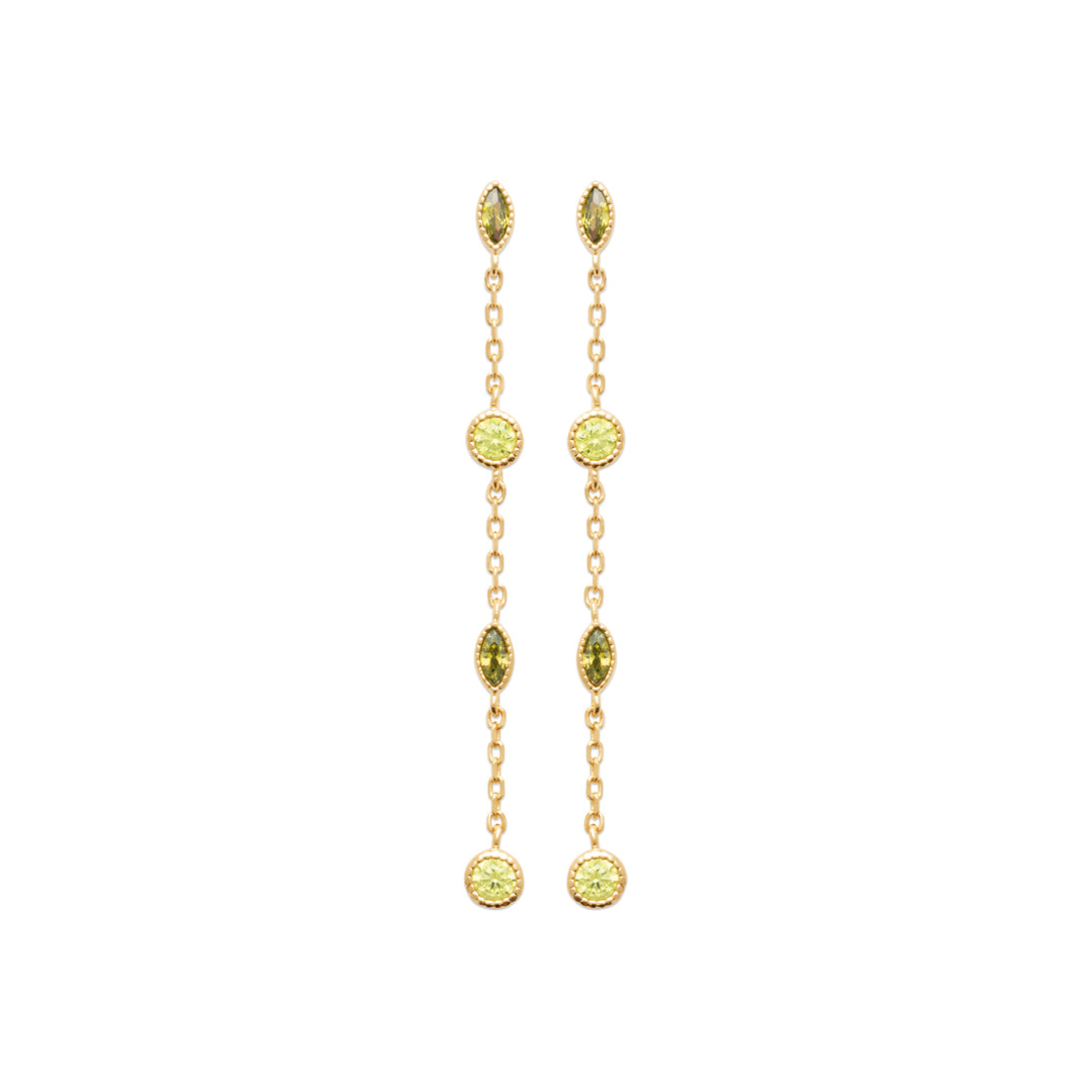 Boucles d'oreilles Plaqué or & Oz Olive