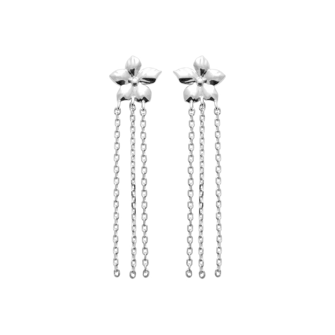 Boucles d'oreilles Argent 925 forme fleur Ysalis