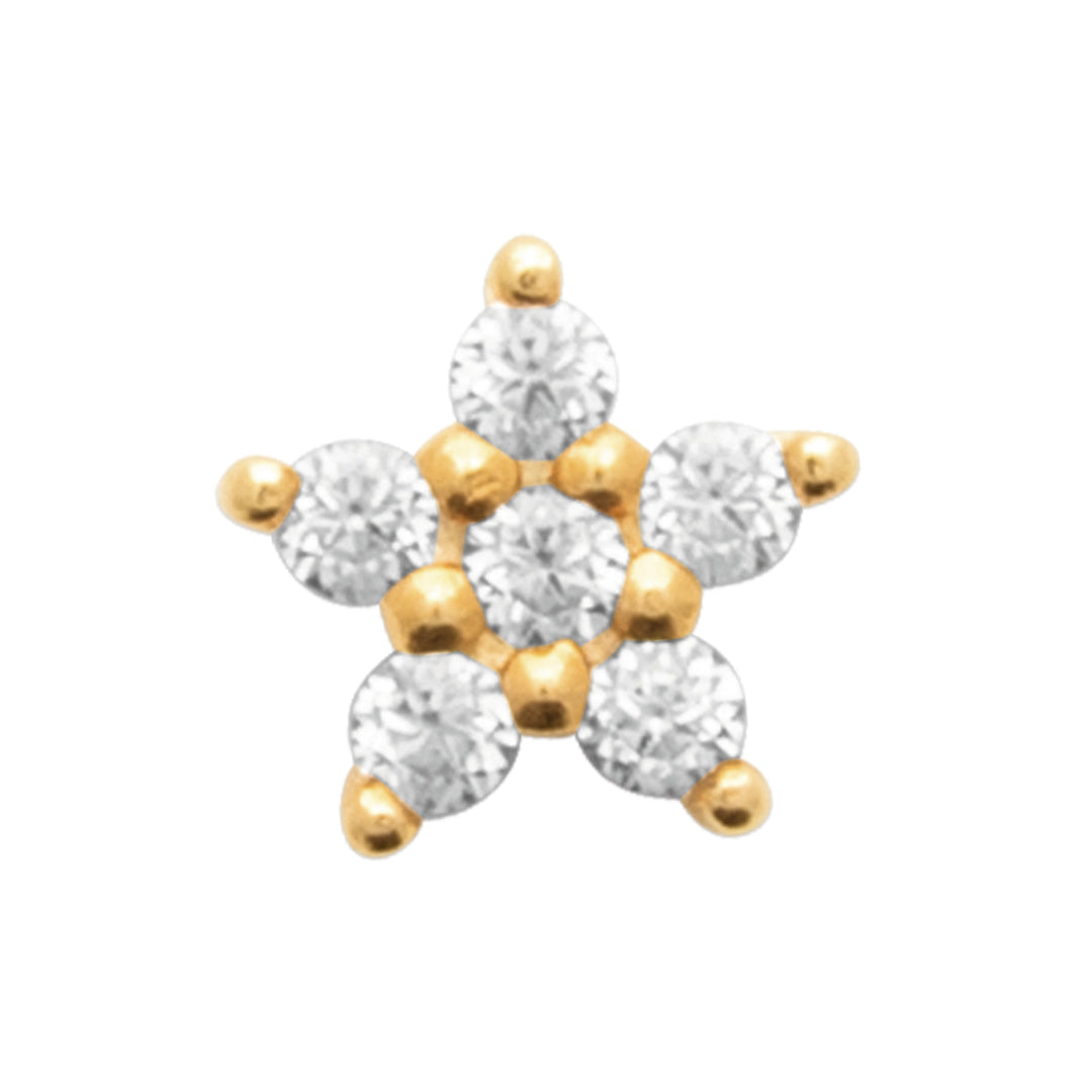 Piercing Plaqué or & OZ Tige Titane Vanilla