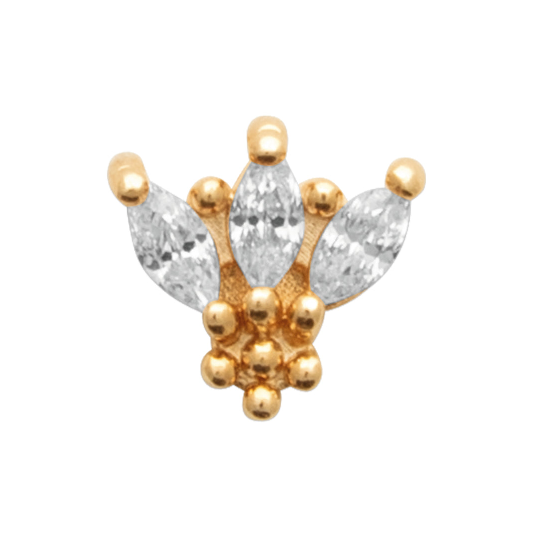 Piercing Plaqué or & OZ Tige Titane Swan