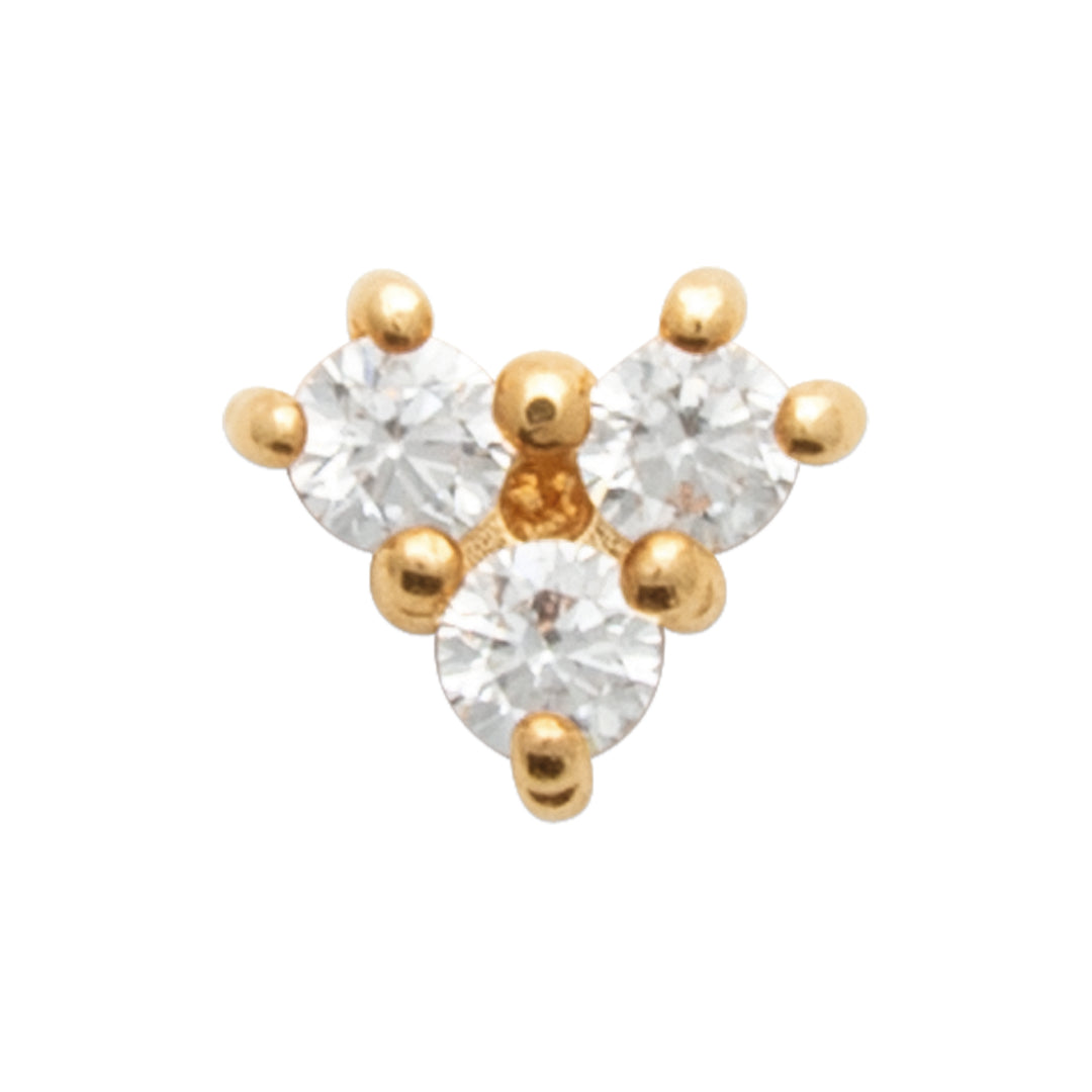 Piercing Plaqué or & Oz Tige Titane Amoria