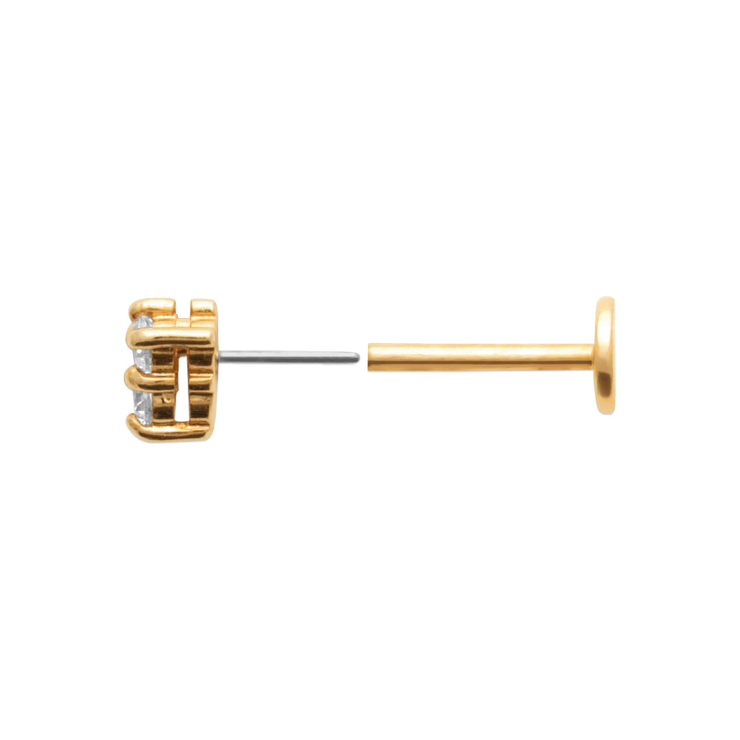 Piercing Plaqué or & Oz Tige Titane Amoria