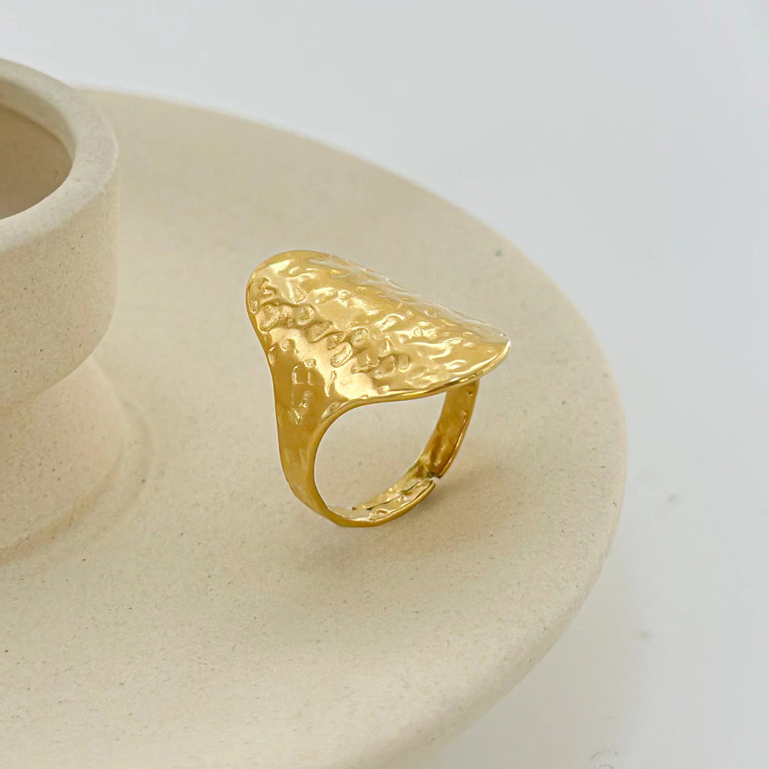 Bague Acier inoxydable doré femme Naiad
