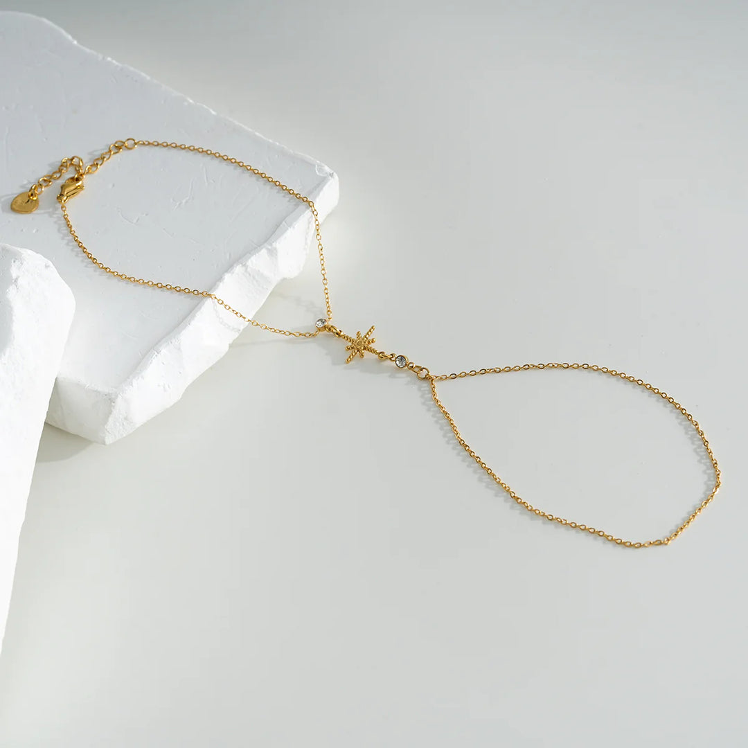 Bracelet Acier inoxydable doré femme chaîne de main Fizz