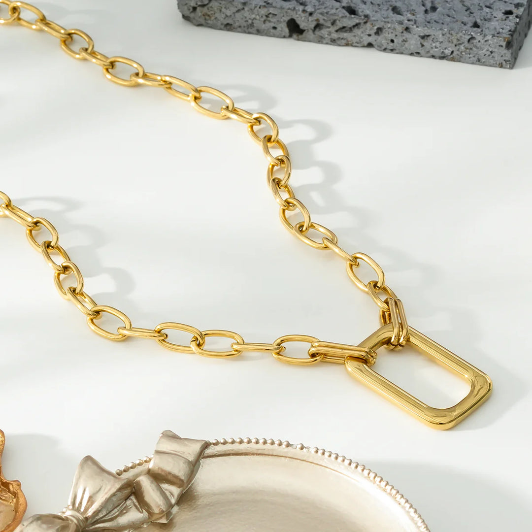 Collier Acier inoxydable doré femme Boreal