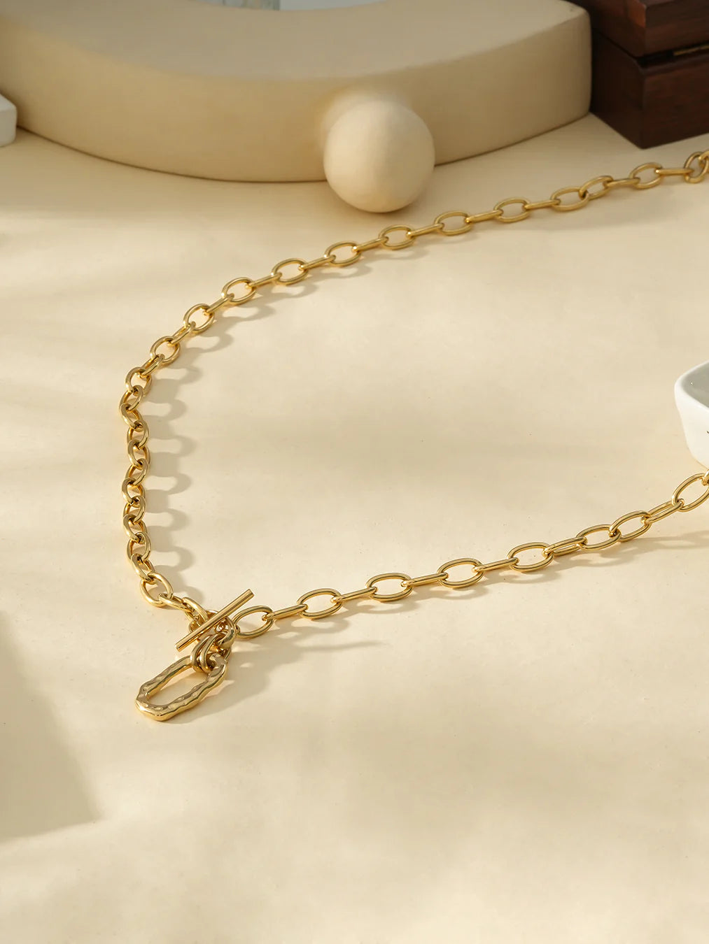 Collier Acier inoxydable doré femme Nami