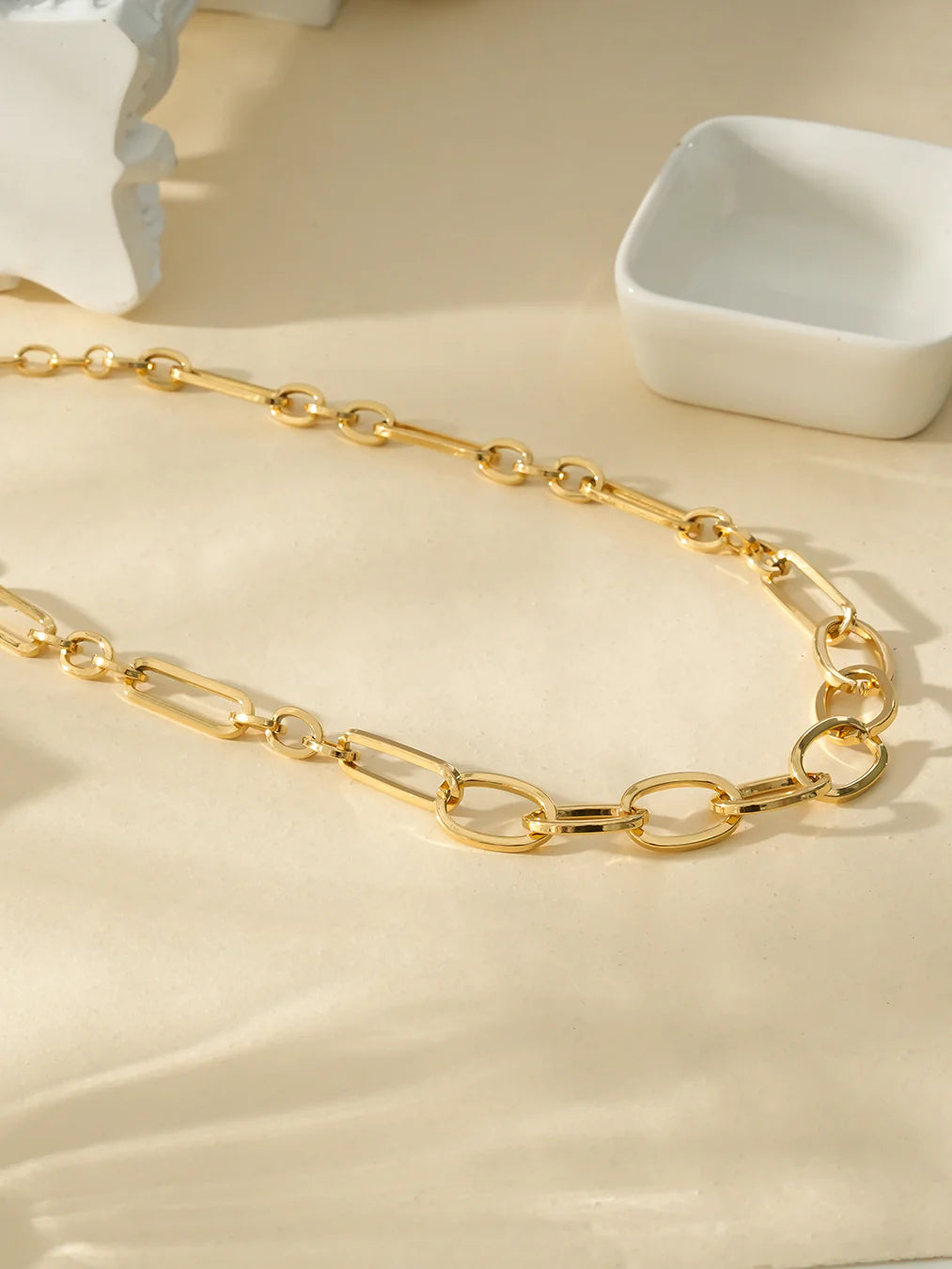 Collier Acier inoxydable doré femme Cora