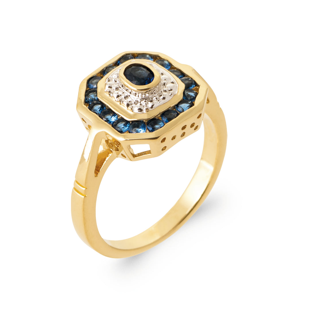 Bague Plaqué or carrée & OZ Liliane