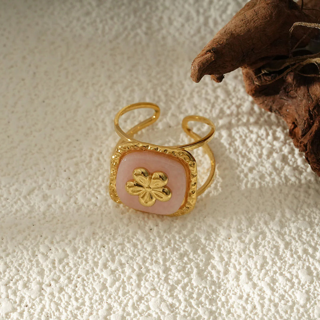 Bague Acier inoxydable doré femme Blush