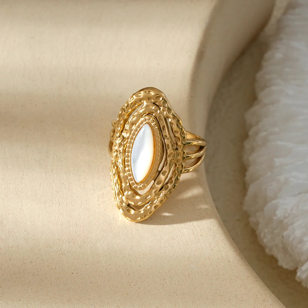 Bague Acier inoxydable doré femme Elea
