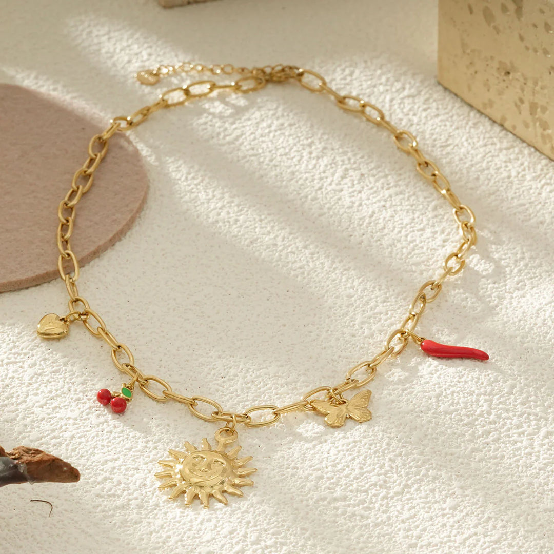Collier Acier inoxydable doré femme Pepita