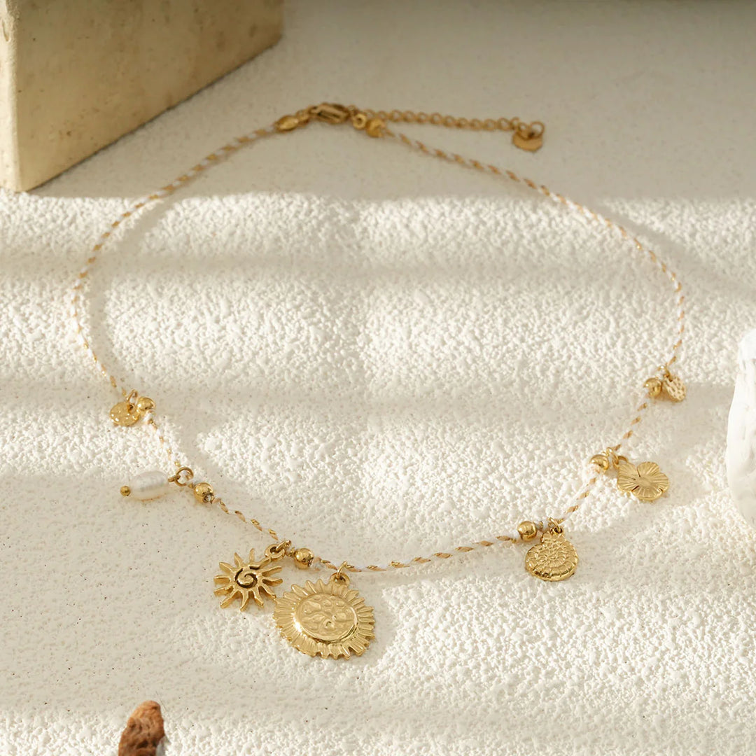 Collier Acier inoxydable doré femmeSunshine