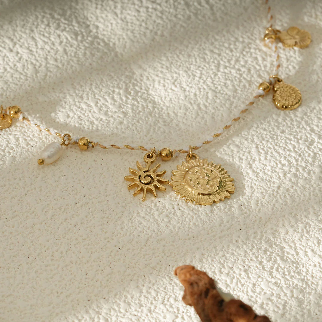 Collier Acier inoxydable doré femmeSunshine