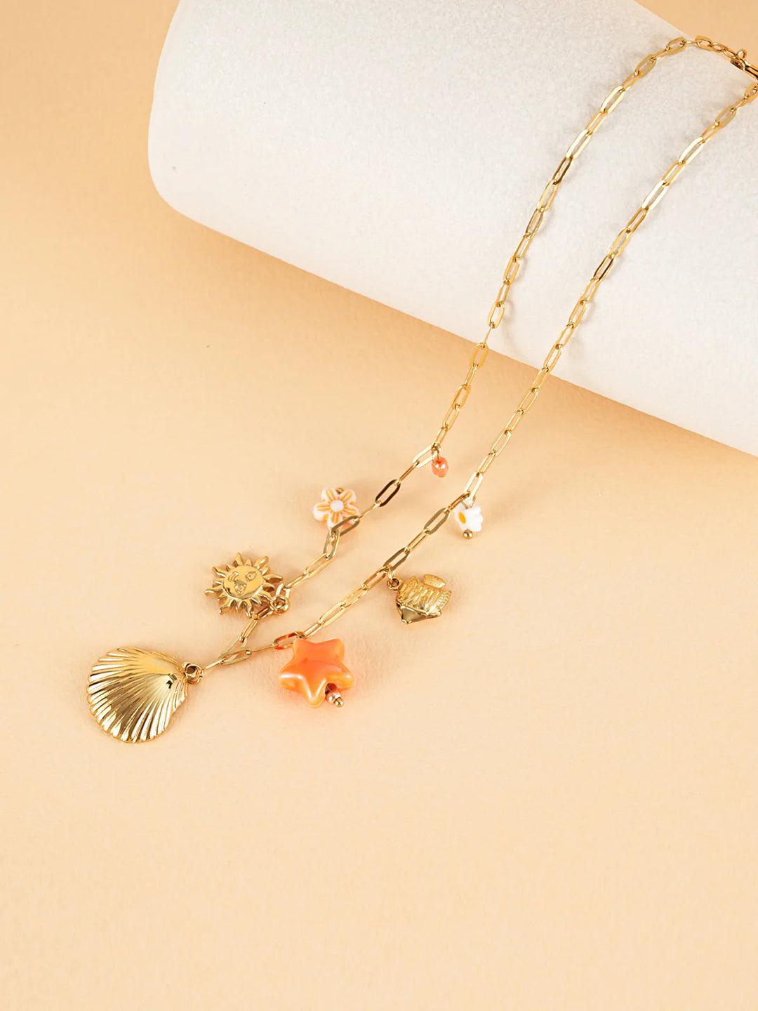Collier Acier inoxydable doré femme Tamaréa