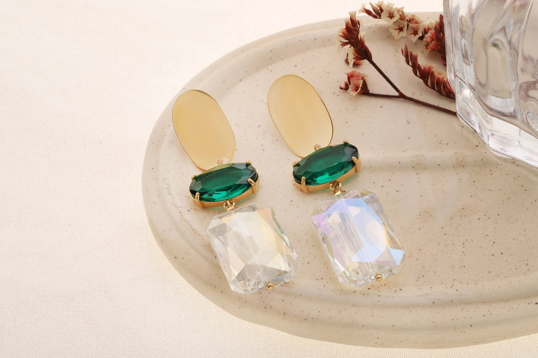 Boucles d'oreilles Acier inoxydable doré Prism