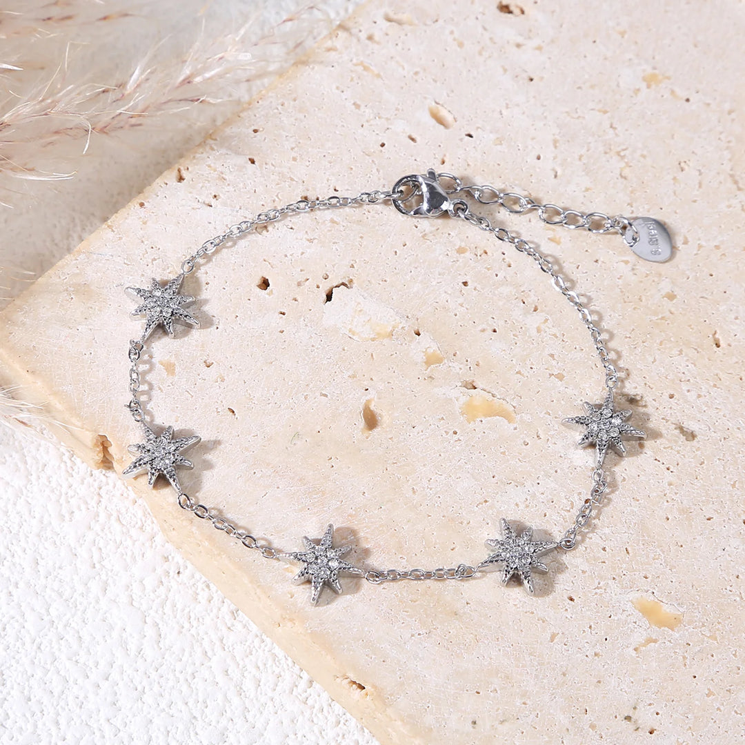 Bracelet Acier inoxydable femme & Strass Melania