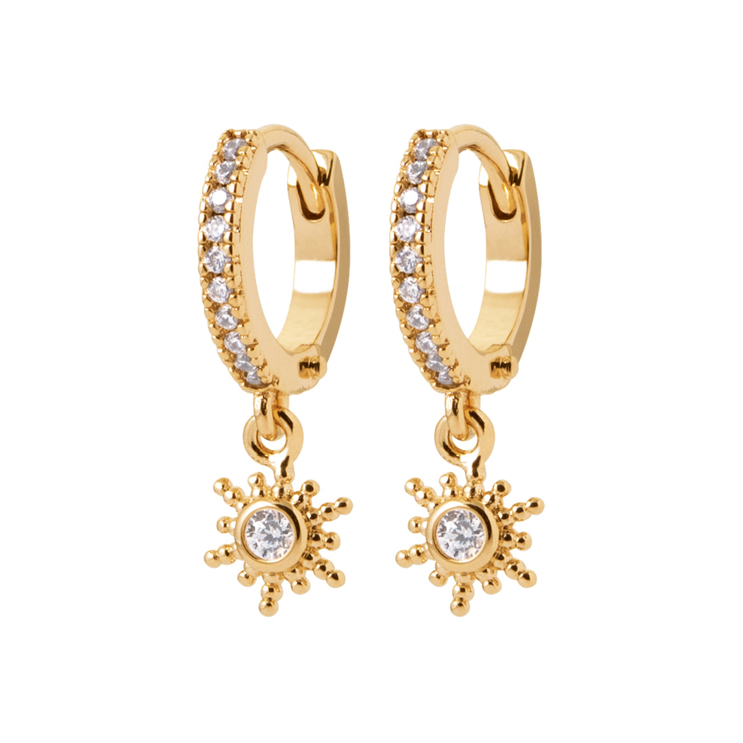 Boucles d'oreilles Plaqué or & OZ créole pampille Alicia