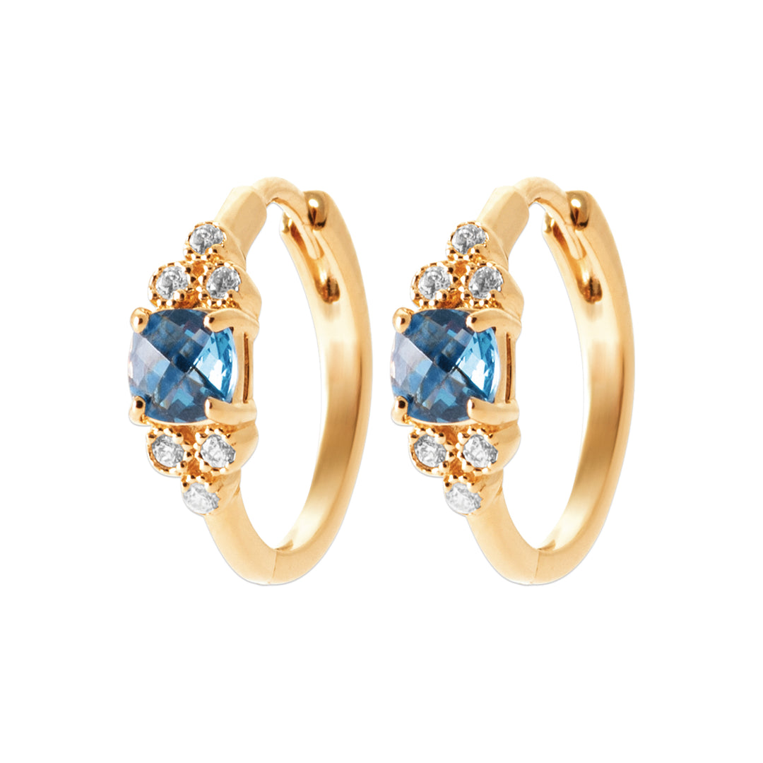 Boucles d'oreilles Plaqué Or & Oz Bluehaven