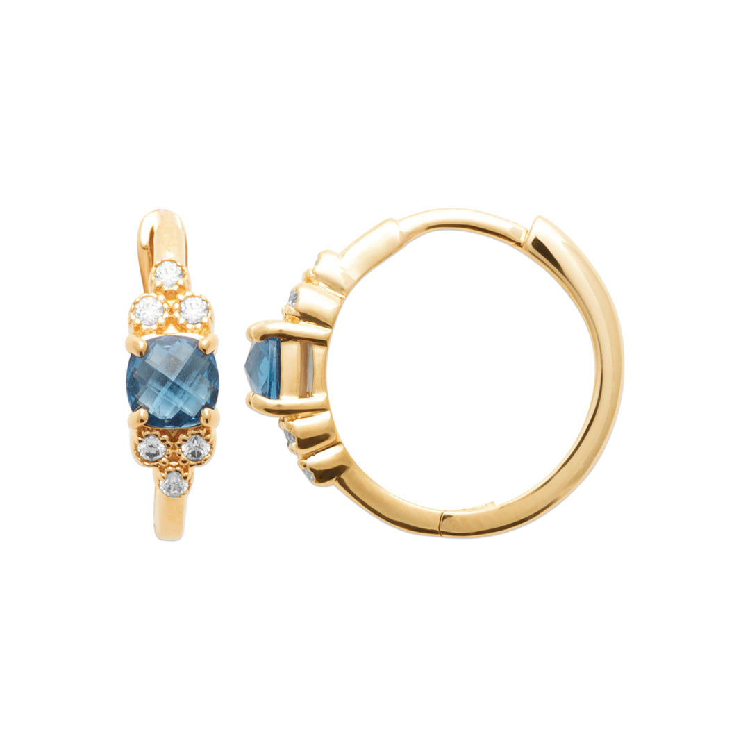 Boucles d'oreilles Plaqué Or & Oz Bluehaven
