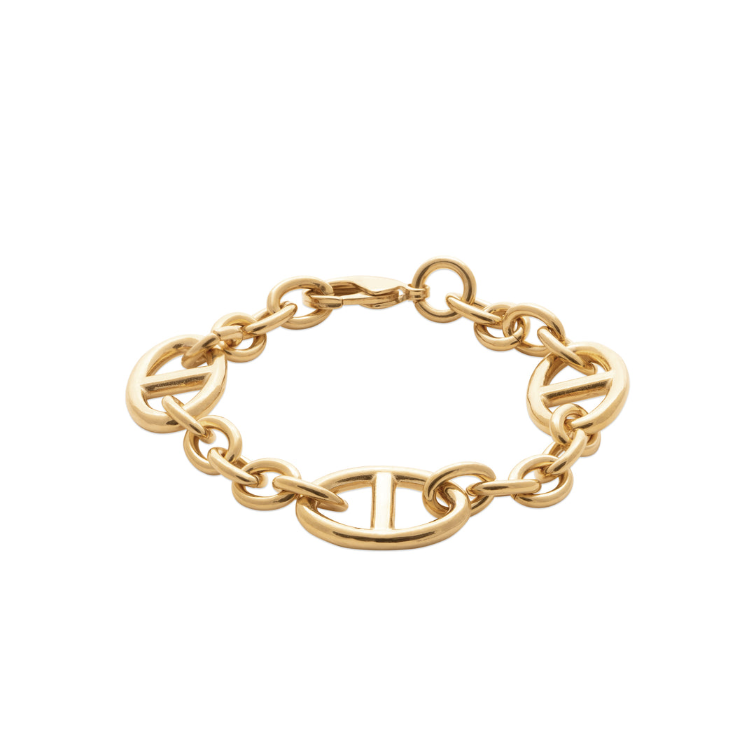 Bracelet Plaqué Or maille marine Théa