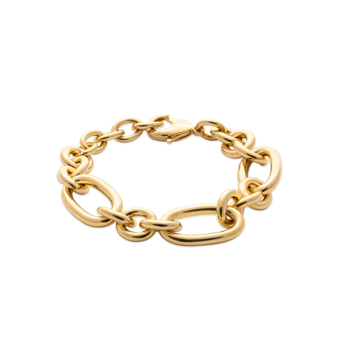 Bracelet Plaqué or grande maille Edgar