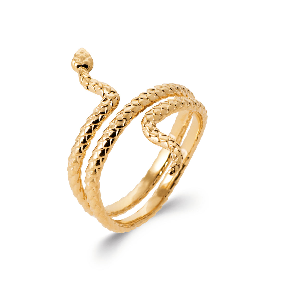 Bague Plaqué Or motif serpent Maëva