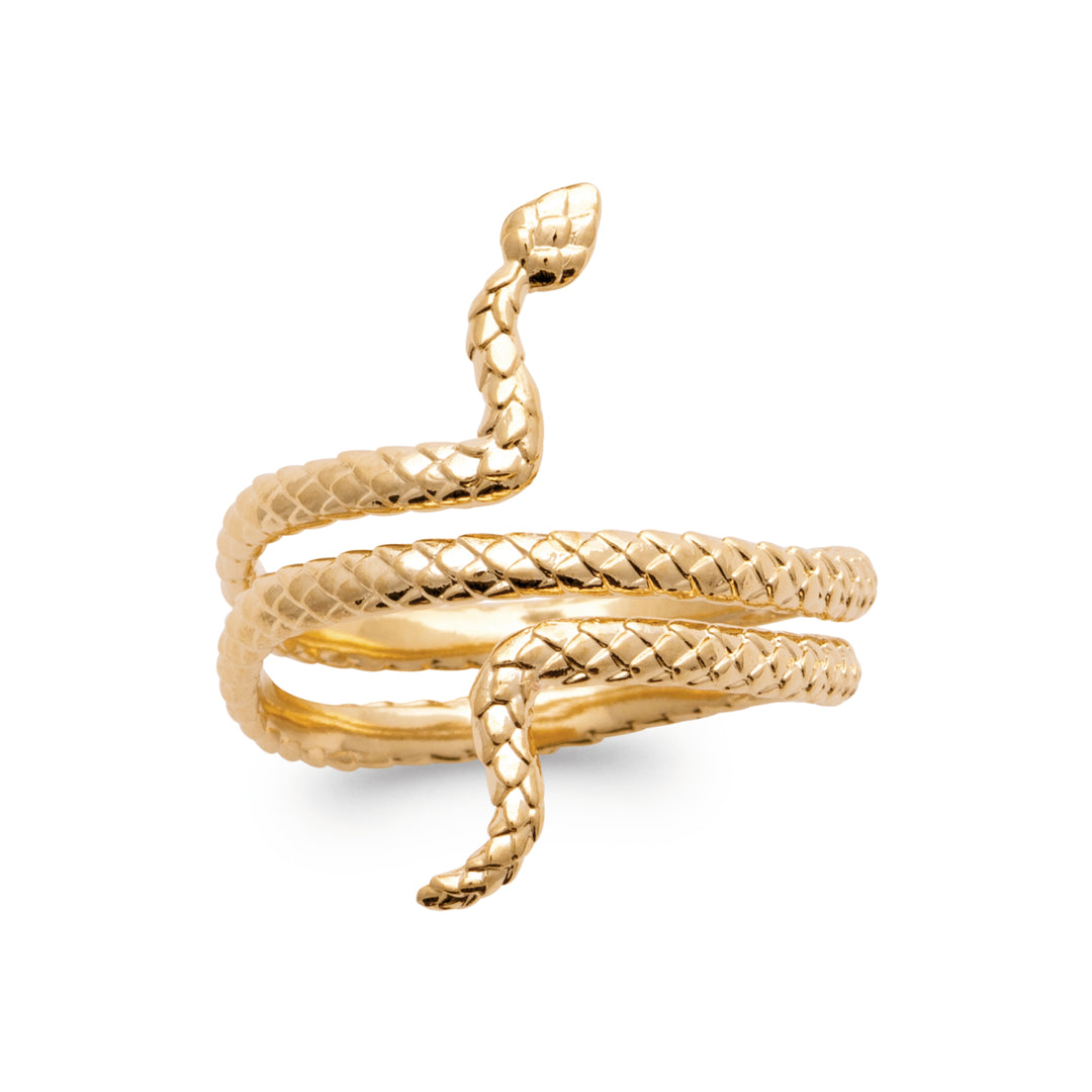 Bague Plaqué Or motif serpent Maëva