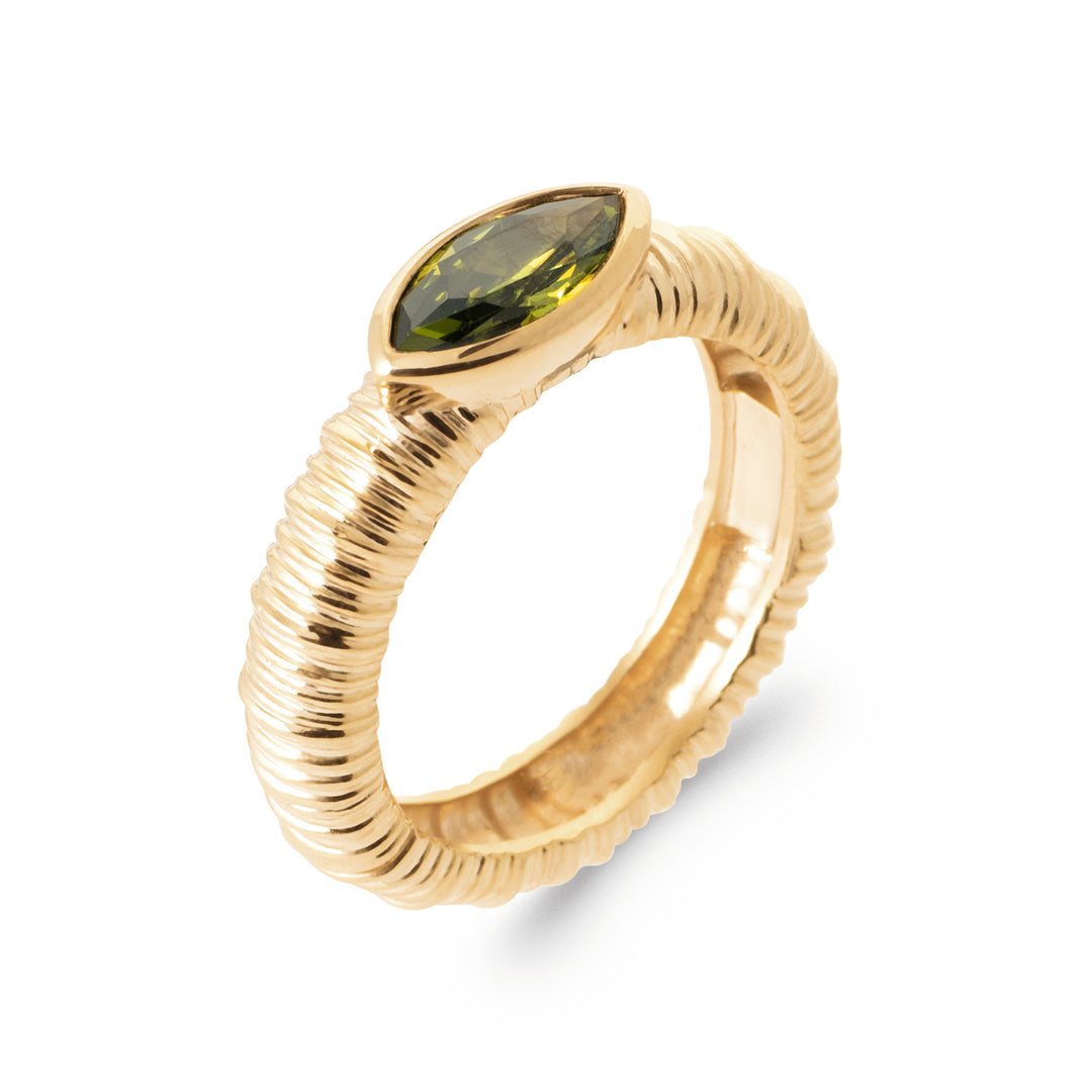 Bague plaqué or & OZ Santiago