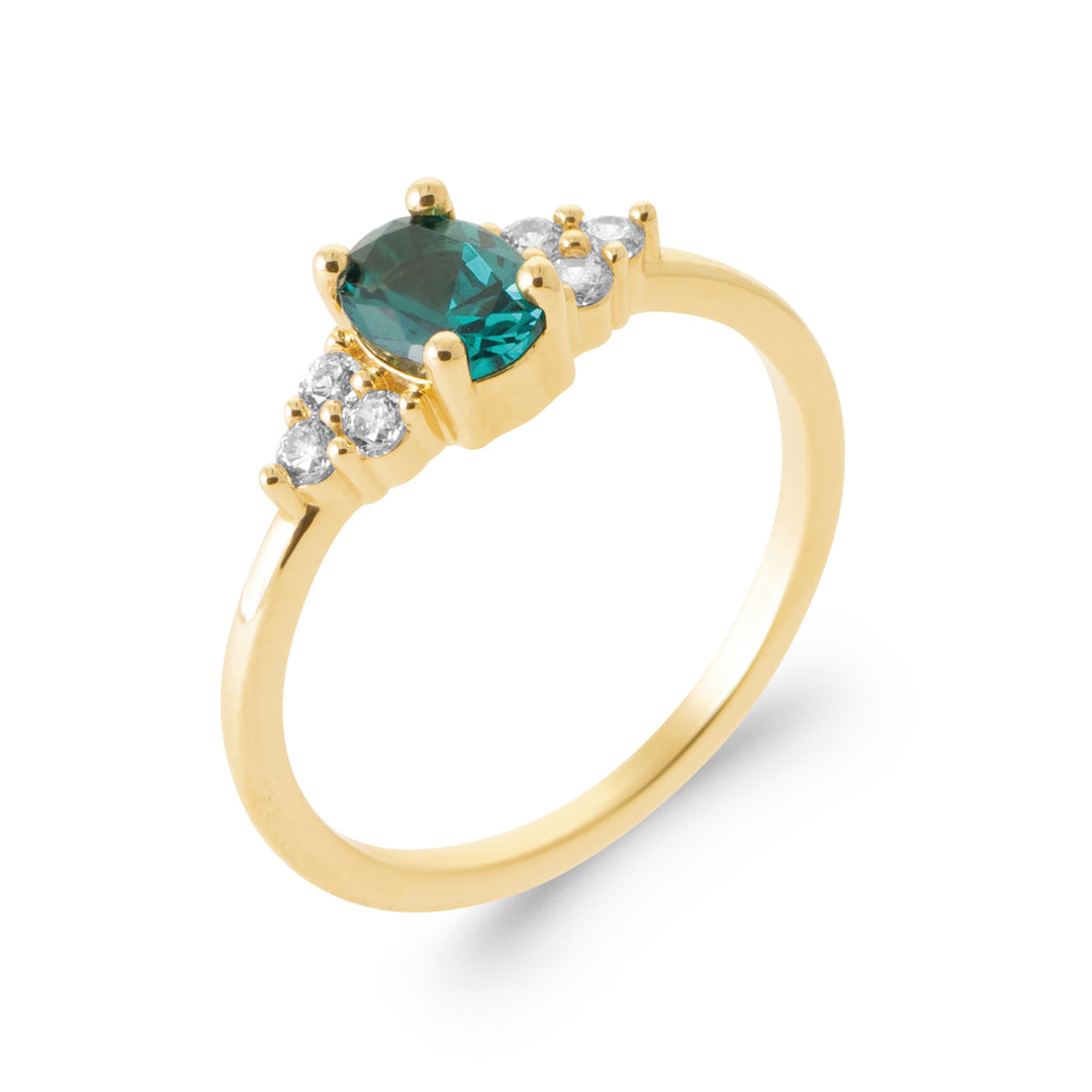Bague Plaqué or & Oz Diana