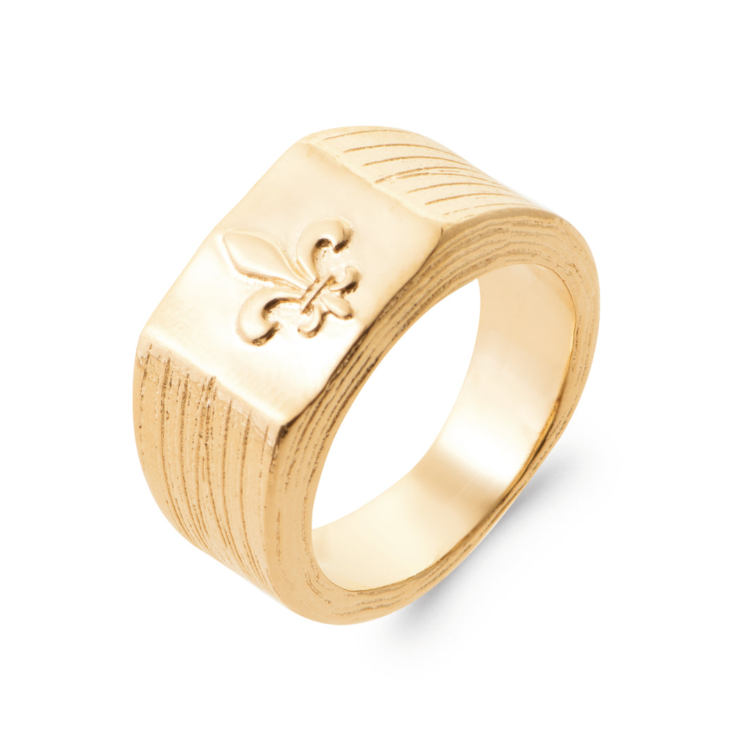 Bague homme Plaqué Or chevalière Paul