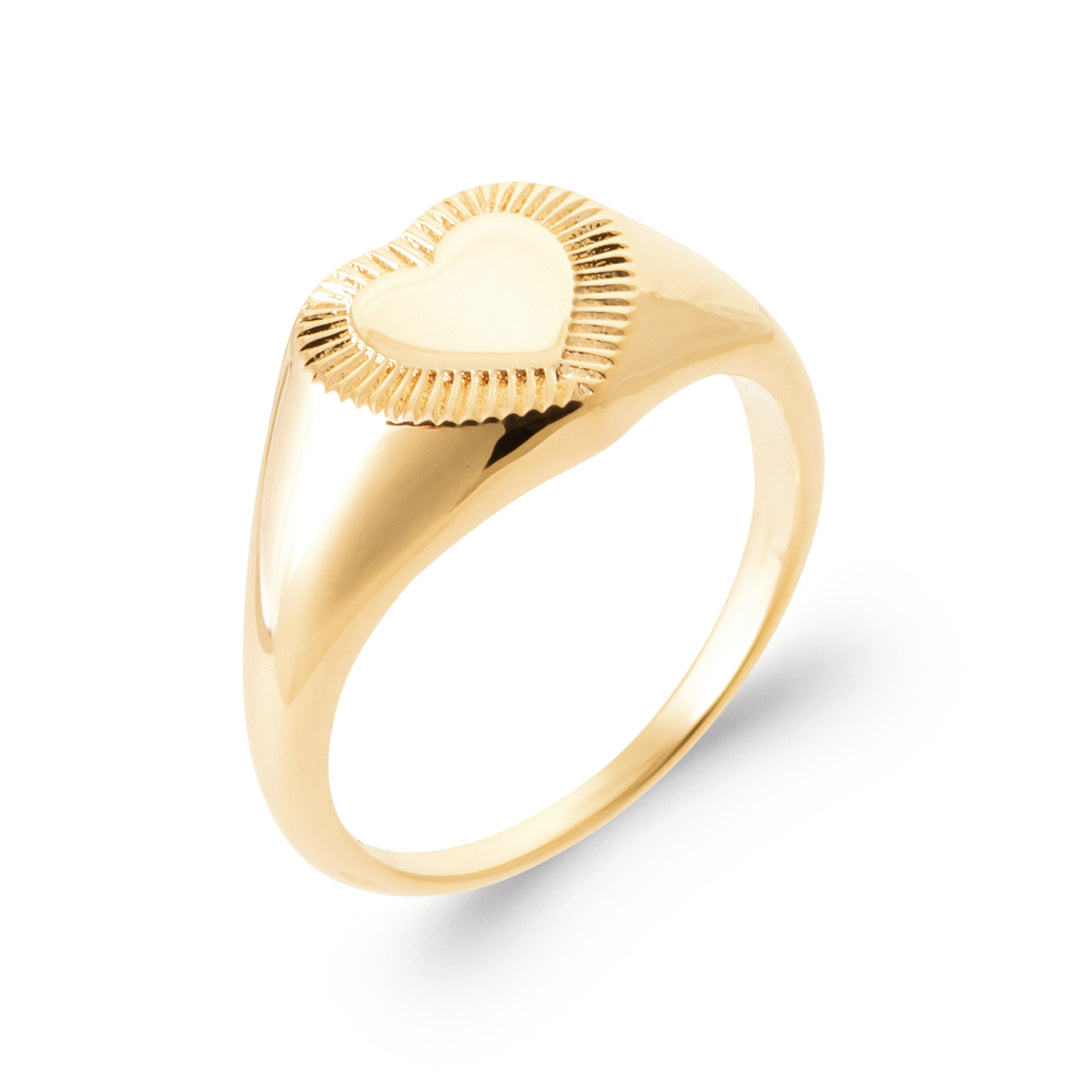 Bague Plaqué or motif cœur Elise