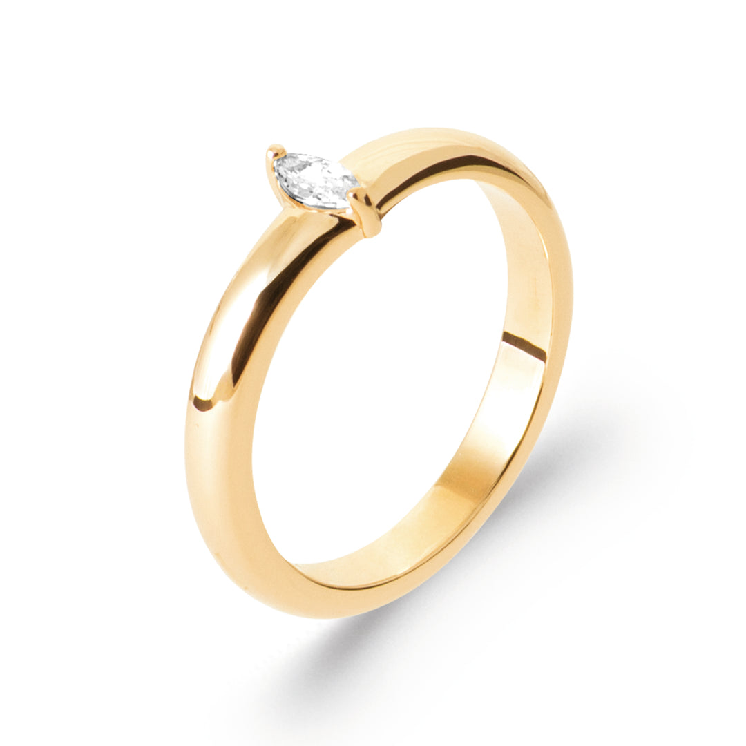 Bague Plaqué or & Oz Adélie