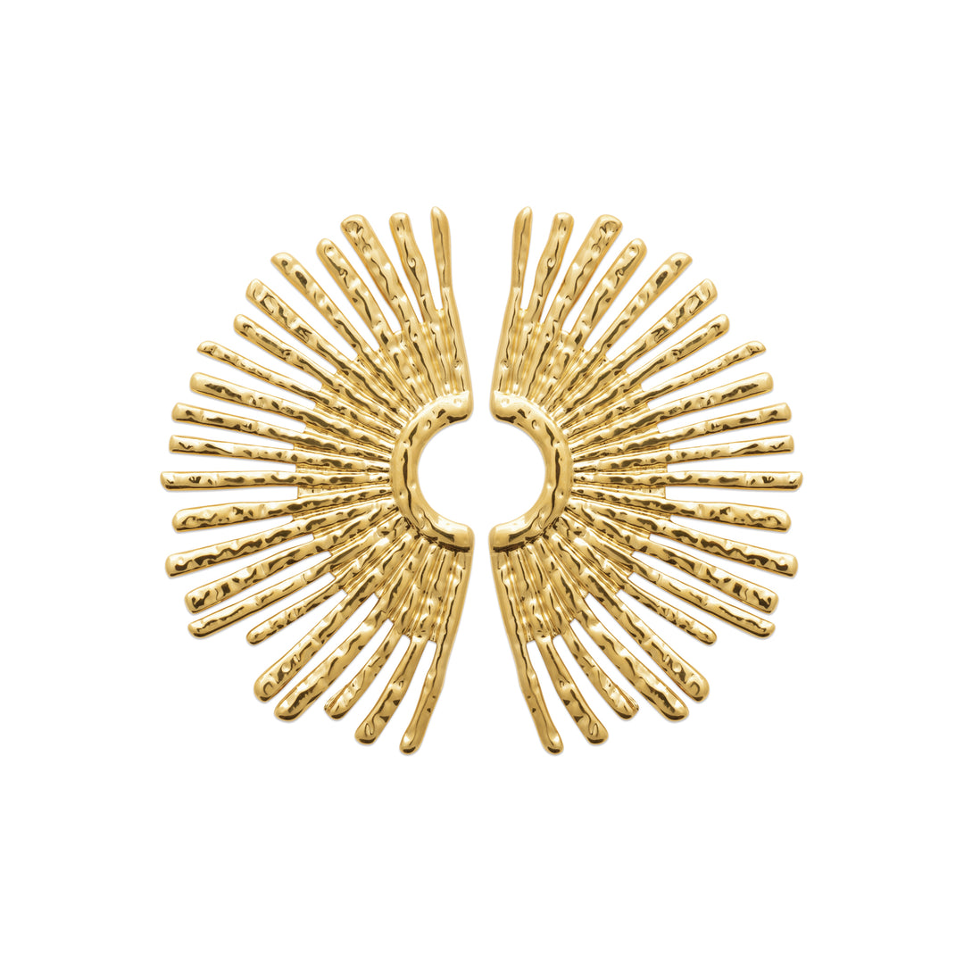 Boucles d'oreilles Acier inoxydable doré Lys