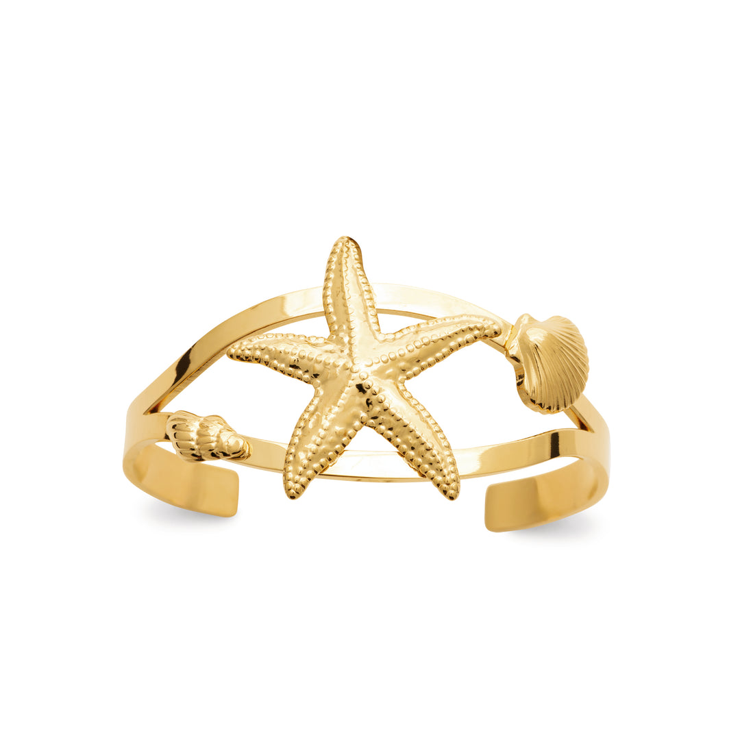 Jonc Acier inoxydable doré femme Starfish